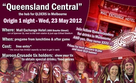 MailExchange's tweet photo. A night of NRL Melbourne style @Etihad_Stadium @marooncrusade @LiveNRLchat @Qld_Maroon @thats_melbourne http://t.co/hs93WfgY