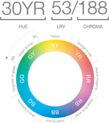 DuluxPro's tweet photo. The #Colour Palette notation is made up of three elements: Hue, Light Reflective Value and Chroma.http://bit.ly/Kq77Zi http://t.co/U9psqsAt