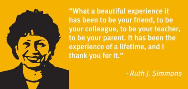 BrownUniversity's tweet photo. President Ruth Simmons's last words at the University Ceremony #Brown2012 http://t.co/PNuT74jc