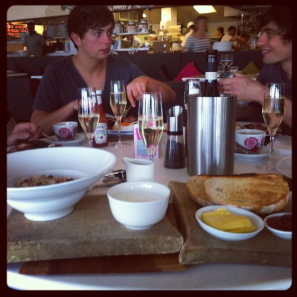 Breakfast with the boys.