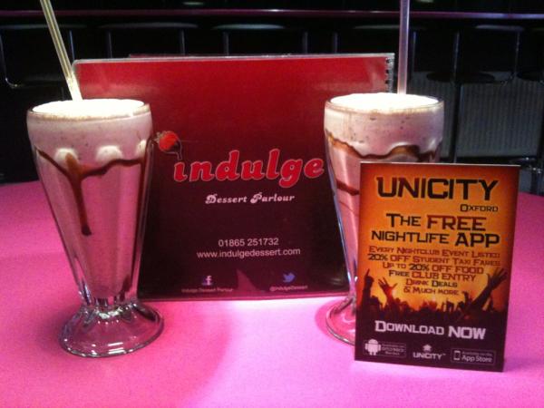 UnicityOxford's tweet photo. Amazing milkshakes @IndulgeDessert! Get yourself to the cowley road for the best desserts in town! http://t.co/TFn6V2Vm