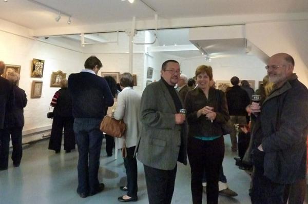 barewall's tweet photo. Jiri Borski at opening on Friday. Exhibition continues until 2nd June Borski's work now online at http://t.co/uCx6FHLz http://t.co/z4Gqpmum