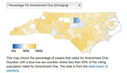 Another map showing the strong support of marriage all across NC. #4MarriageNC #ncpol #1m1w