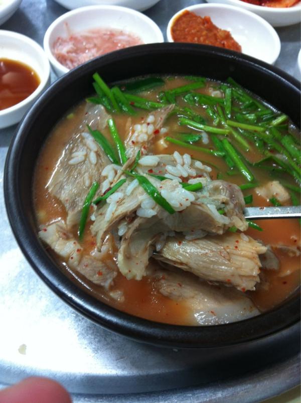 hilander513's tweet photo. 돼지국밥^^ 이 맛 때문에 부산에 안올수가 없다^^ http://t.co/oqFyII6q