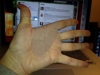 BundleCat's tweet photo. I didn't mean to slash mommy's hand. I thought for sure there was a monster in that pile of clothes. I had to jump! http://t.co/JVnbbWzn