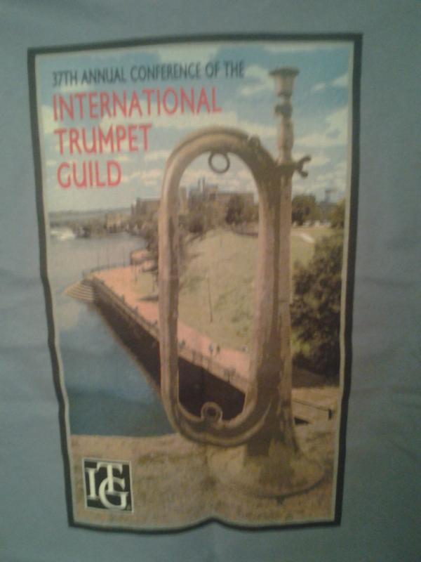 TrumpetGuild's tweet photo. Sneak peek at the #ITG2012 tshirts! http://t.co/UrqI6Z85