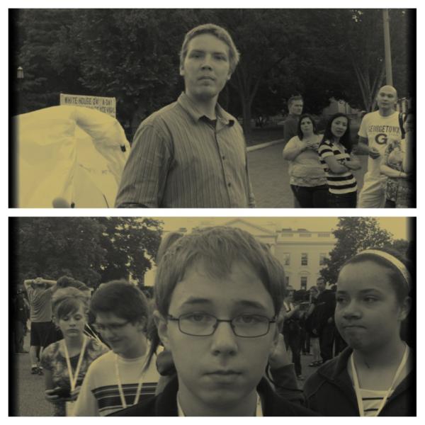 aidanhartwig's tweet photo. Paul vs 31 year experienced protester I front of white house, crazy awesome debate http://t.co/v79EQUUo