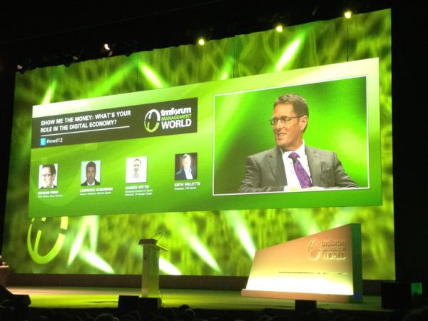 CNWEdit's tweet image. Graham Finnie: Sky has been falling for years in telecom, is really happening this time? #MWD12