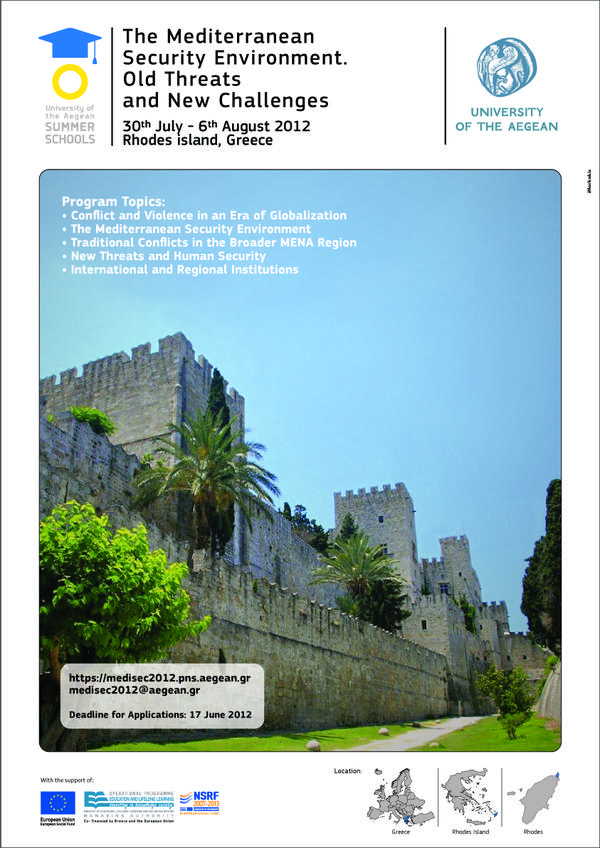 karatrantos's tweet photo. Summer School 2012: "The Mediterranean Security Environment" Rhodes 30 July-6 August http://t.co/HnC9A3LZ
