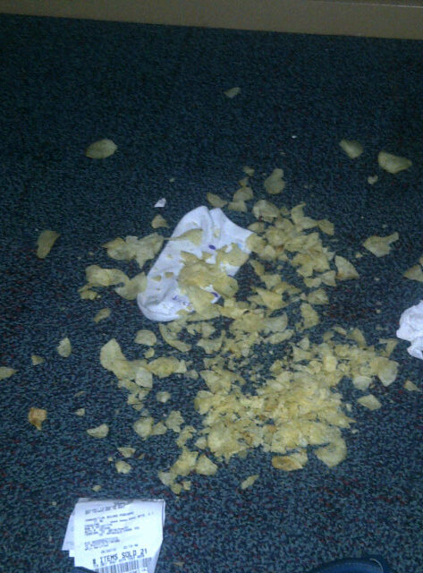 lilV_dancer's tweet image. The mess @cayleyscates made on my floor #resproblems