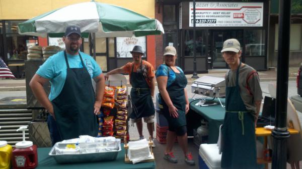 ArcCrawfordCo's tweet photo. Hard at work! Come support our consumers and get a hot dog! Arcs barks hot dog stand! 222 chestnut st, meadville! http://t.co/K0FBK3rP