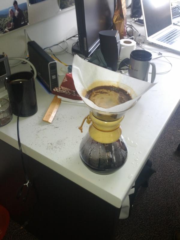 drucci's tweet image. Coffee machine at work