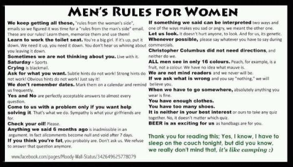 rsdadomingo's tweet image. #manrule #manrules #manlaw #manlaws #rules #law
