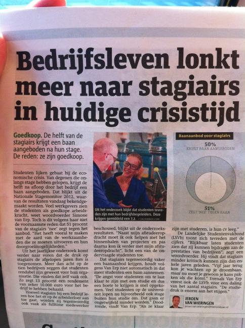 rickbouter's tweet image. Studenten gebaat bij de economische crisis #metro #stage #lsvb #stagenmonitor