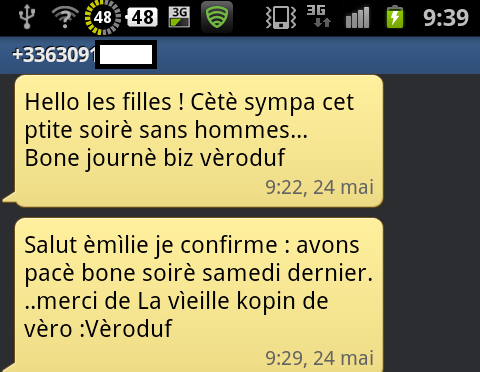 loicvan's tweet image. mais je ne te connais pas et je n'y étais pas à cette soirée ! #smsfail