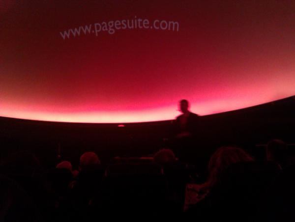 SIPAEurope's tweet photo. Cool presentation in planetarium 360 degree view on latest apps by pagesuite #specmedia http://t.co/BcNfpL1Q