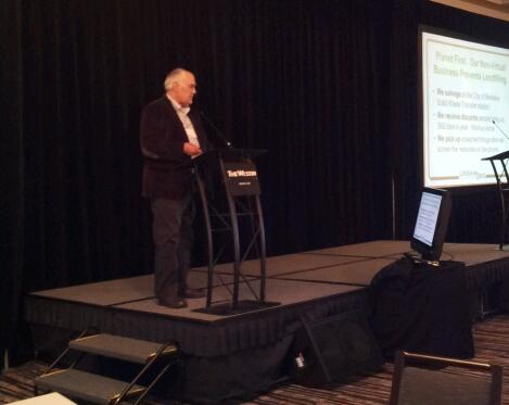 Dr. Dan Knapp from Urban Ore speaking now at #RCBC2012. Their motto, "To end the age of waste"