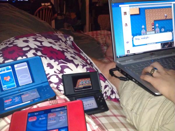 Dammit_ItsNick's tweet image. What's that?  Me and @CottyCheese have Four games of #Pokemon goin at once. On a laptop and 3 DS' #nostalgia #kidinside