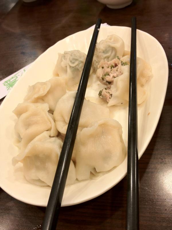kerrimac's tweet image. It ain&apos;t easy eating vegetarian. (Sad, uneaten pork dumplings.) #translationissues