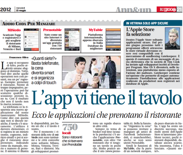 Prenotable's tweet photo. Grazie a #Leggo Milano per il bell'articolo su di #Noi http://t.co/aaEYLtKw