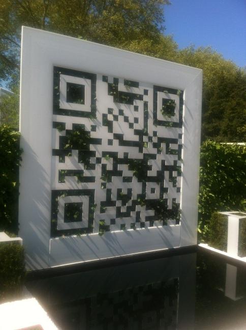 QR code garden at #chelseaflowershow