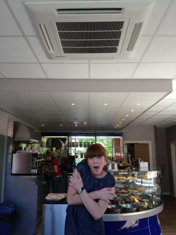 Air conditioning in Aardvark cafe is bliss!