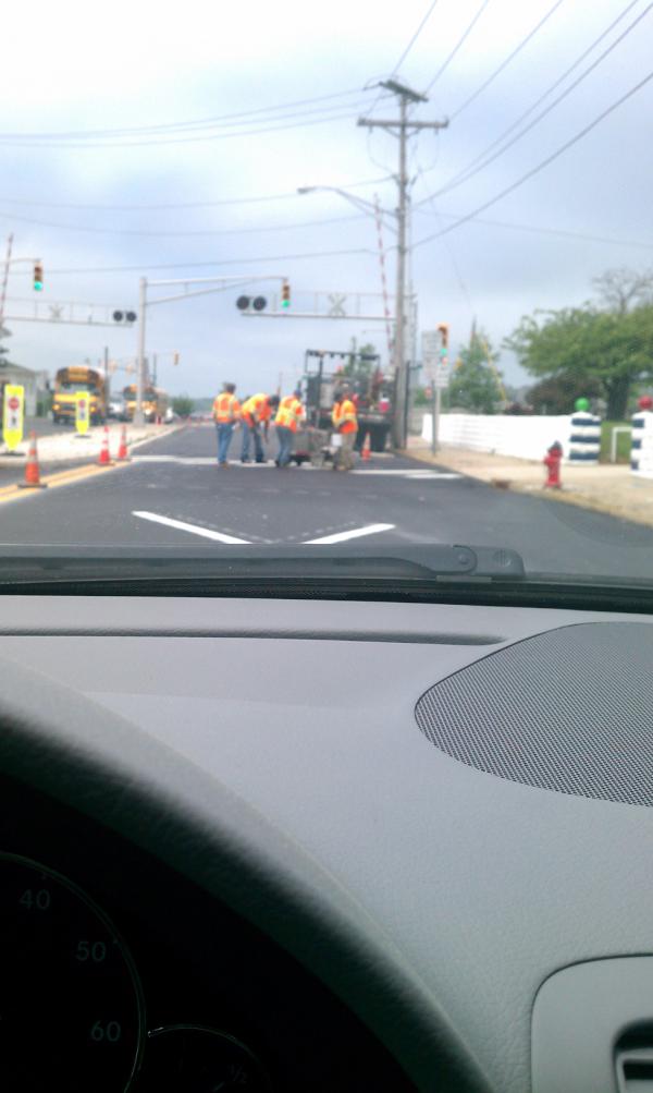 0n1wheel's tweet image. Let&apos;s block Belmar traffic during memorial day weekend to paint lines. #brilliant #thanksdot