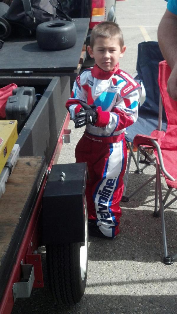 ProKartingcom's tweet image. It's easier to build children than it is to repair men. Little-Q's first day on the track! #Formula1 Go Q!!