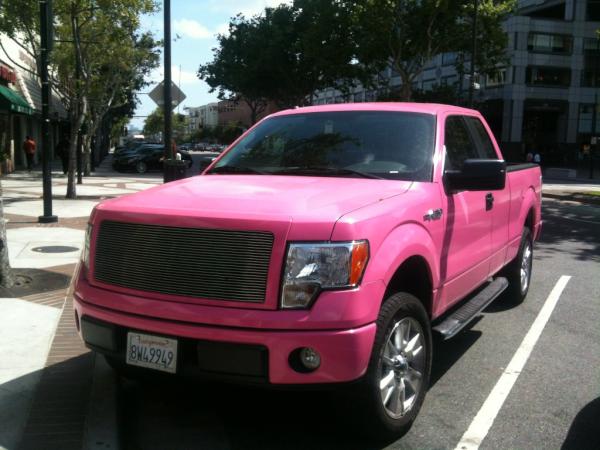 Scott Lowe on X: bright pink Ford F150 truck on Brand