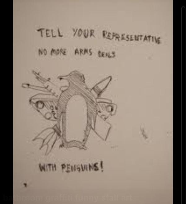 BathroomArtt's tweet photo. The War on Penguins continues.... http://t.co/R2cR2xFZ