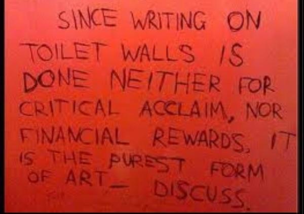 BathroomArtt's tweet photo. Bathroom Graffiti is the purest form of art. http://t.co/SszfpYko