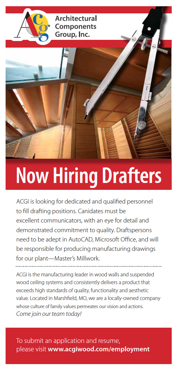 ACGI is hiring Drafters! Information and application here: acgiwood.com/employment See the ad here: