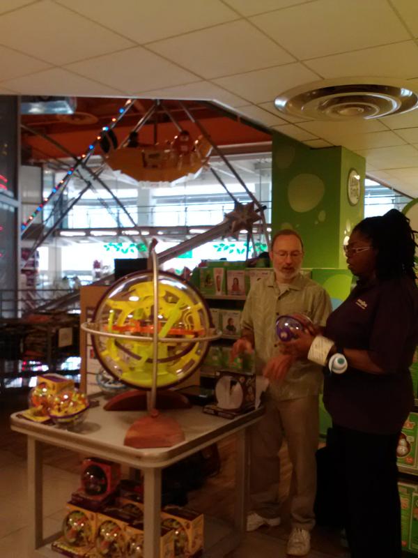 PerplexusTour's tweet image. Perplexus inventor, Michael McGinnis, at our awesome spot in @ToysRUs in #timesquare #perplexustour