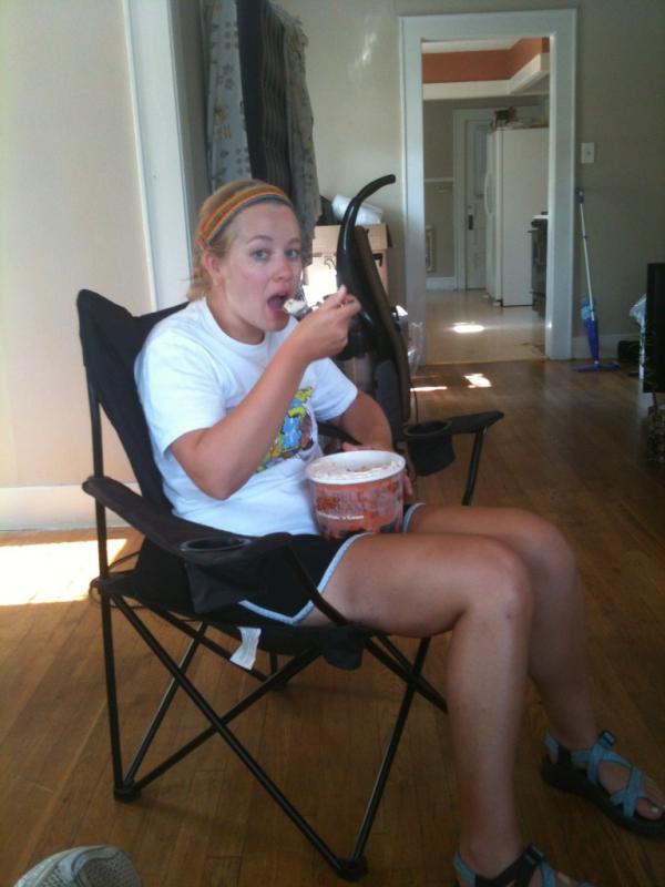 DanielJTownsend's tweet photo. Claire enjoying her last taste of blue bell ice cream. http://t.co/j2oF6E9L