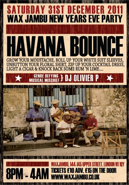 AOnePrint's tweet image. NYE poster for @waxjambulondon