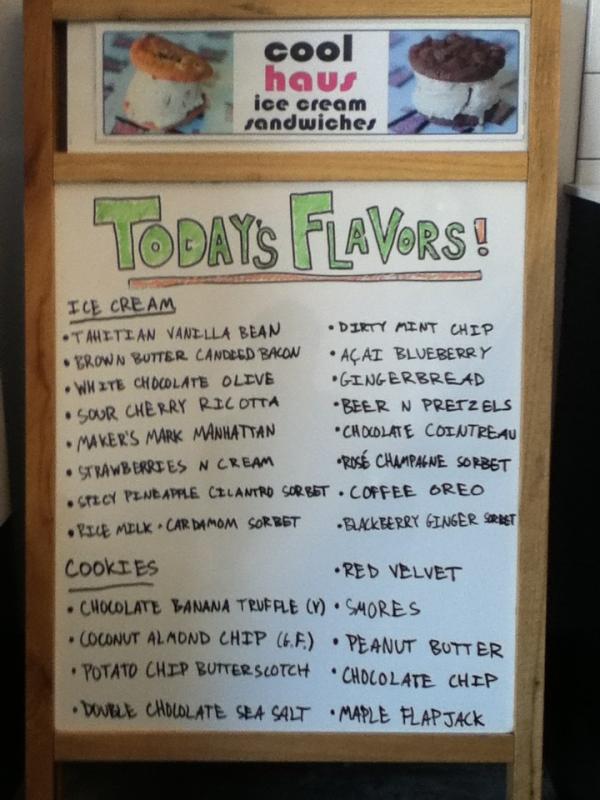 CoolhausLA's tweet image. Hey groovers! Time for a no line no waiting ice cream sandwich from Coolhaus! Store open, check the flavors.