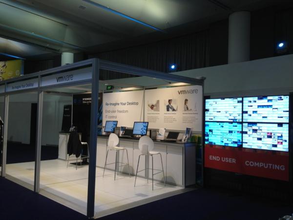 joe_hassell's tweet image. Come and see the #Fusionio wall of desktops on the #VMware stand at #hptaw ! It&apos;s epic!