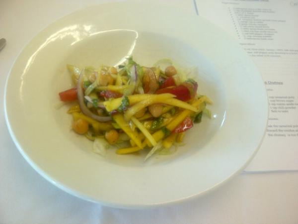 KarlynPercil's tweet image. Chickpea, Mango n Coconut Salad with a Tamarind Chutney dressing..#indiancookingclass