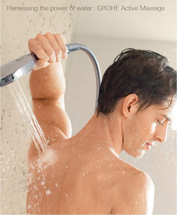 grohe's tweet image. Do u like head or shoulder massage? Presenting GROHE Active Massage :  Harnessing the power of water.