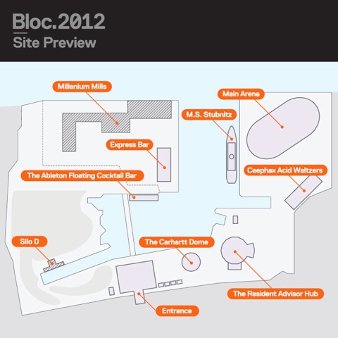 Capacity at Bloc 2012 is 15,000. Check out this sneak preview of the site to peruse over the Jubilee weekend...