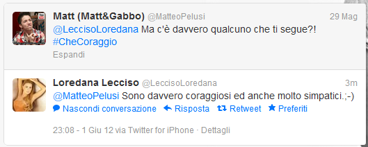 MatteoPelusi's tweet photo. Piccola conversazione con Loredana Lecciso. #ngulo http://t.co/m6QwQ2o5
