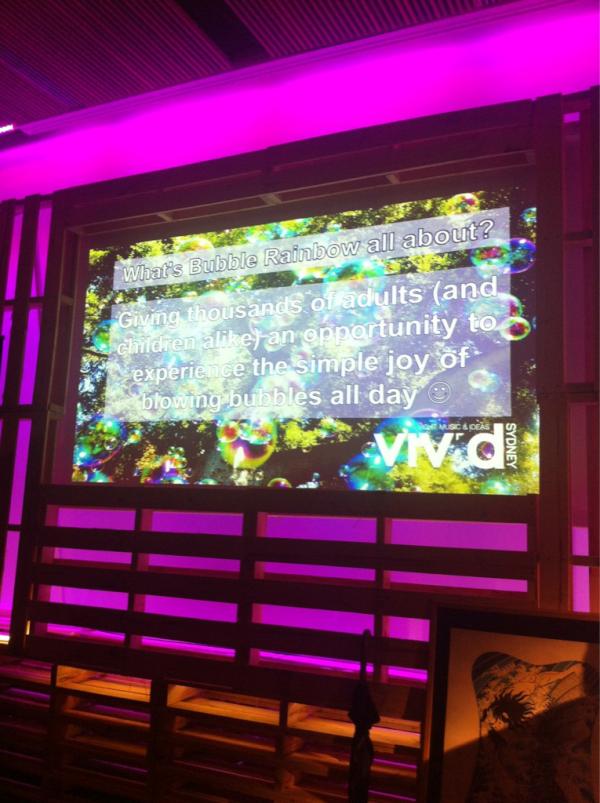 awesomefoundsyd's tweet image. #awesomesoup Project Bubble Rainbow is to give thousands of adults bubble makers to blow bubbles all day