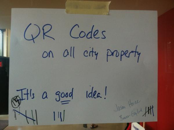 opus2008's tweet image. Lots of interest in QR codes, maybe linking to #triwiki, at @citycampral today! w/@BonnerGaylord  @NewRaleigh #ccral