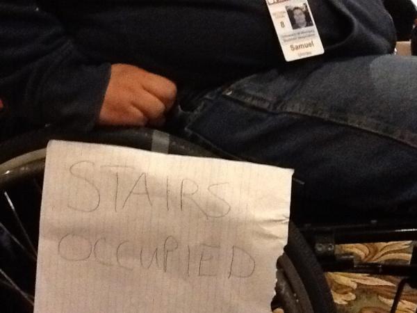dejiabiola's tweet image. The stairs blockade #fcee12 @shasa_b @erlohman @NoLore