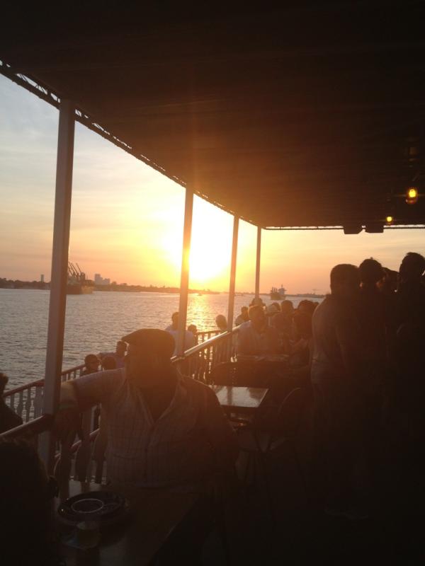 Enjoying a lovely riverboat dinner to start the night <a href="/steamernatchez/">Steamer Natchez</a>