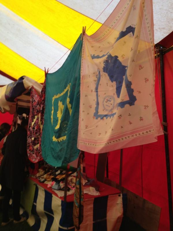 LondonPrintwork's tweet image. Glam up with your own Jubilee souvenir. up cycled  over printed scarves for Oxfam in Battersea park today.