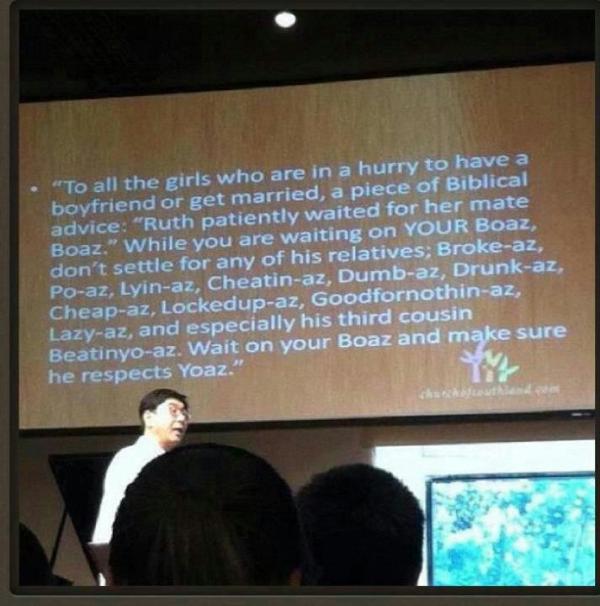 realaaa's tweet image. RT lol @Victor_Di: To all the girls who are in a hurry to have a boyfriend or get married, a piece of Biblical advice: