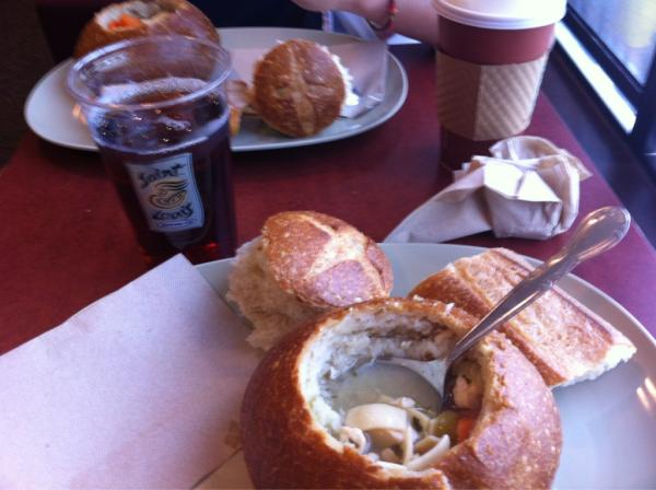 CheezinStephen's tweet image. #STLbreadco before graduation