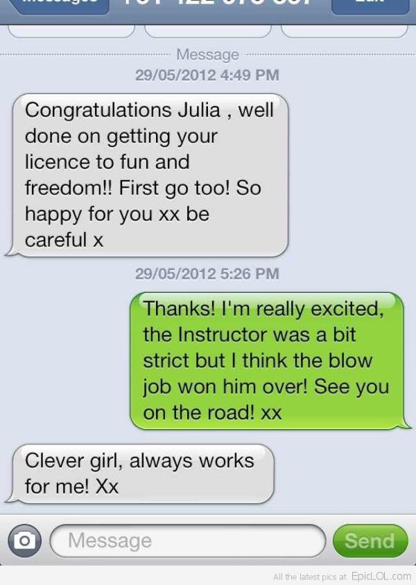 EpicLOLcom's tweet photo. How Julia earned her license... http://t.co/3E1BW3kl