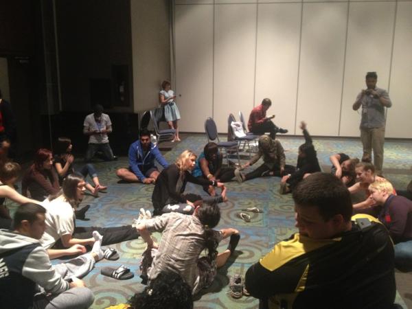 YUGSA84's tweet image. Because who doesn&apos;t need a good stretch during a 5 day long meeting #fcee12 #cfsfcee